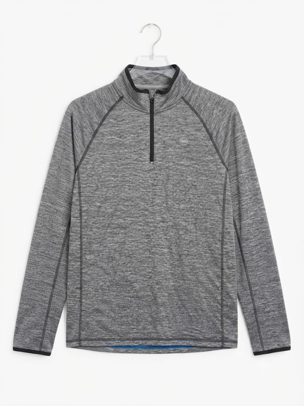 Hollister Women's Gray Space Dye Athletic 1/4 Zip Pullover Activewear Medium